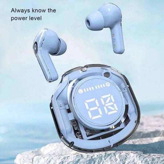 Air 39 Crystal‑Clear Transparent Wireless Earbuds